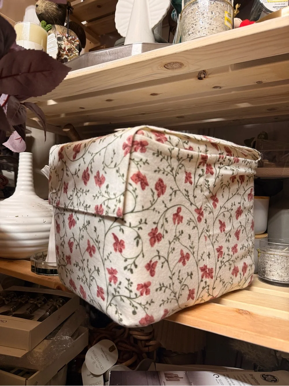 King Ultra Soft Flannel Sheet Set Ivory Floral - Threshold™
